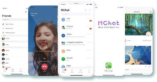 MChat 应用界面预览